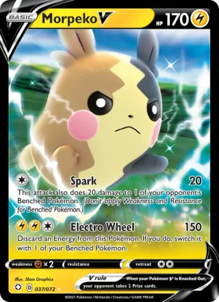 Morpeko V #37 · Shining Fates Pokémon card