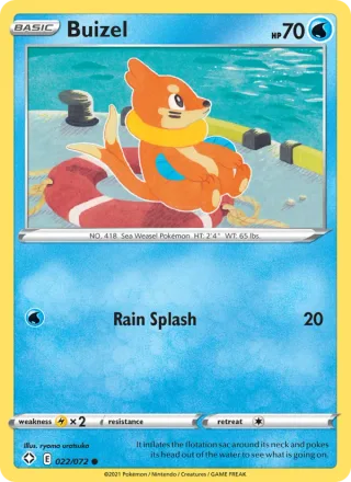 Buizel #22 · Shining Fates Pokémon card
