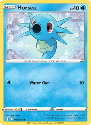 Horsea #20 · Shining Fates Pokémon card