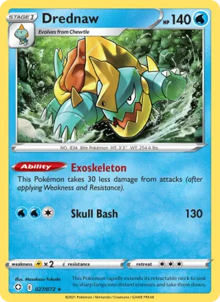 Drednaw #27 · Shining Fates Pokémon card
