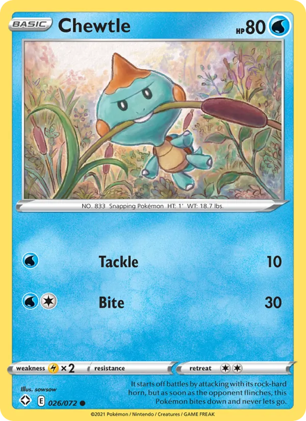 Chewtle full card art