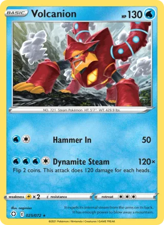 Volcanion #25 · Shining Fates Pokémon card