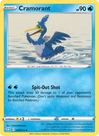 Cramorant #28 · Shining Fates Pokémon card