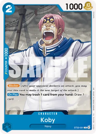 Koby #ST33-001 · ST-33: Starter Deck 33 BLUE Kuzan One Piece card
