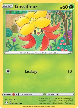 Gossifleur #14 · Shining Fates Pokémon card