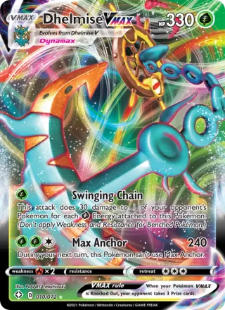 Dhelmise VMAX #10 · Shining Fates Pokémon card