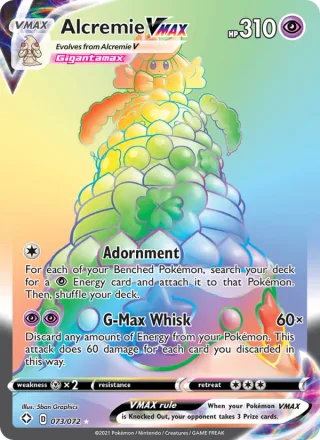 Alcremie VMAX #73 · Shining Fates Pokémon card