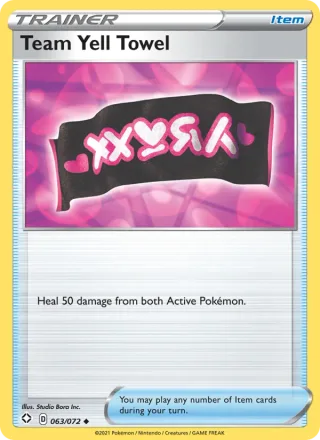 Team Yell Towel #63 · Shining Fates Pokémon card
