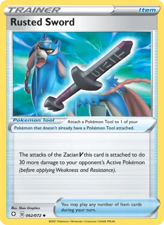 Rusted Sword #62 · Shining Fates Pokémon card