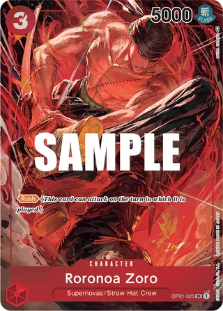Roronoa Zoro (Parallel) #OP01-025-parallel · Romance Dawn One Piece card