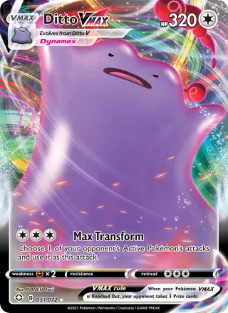 Ditto VMAX #51 · Shining Fates Pokémon card