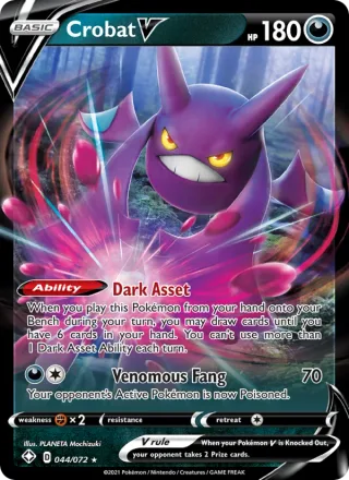 Crobat V #44 · Shining Fates Pokémon card