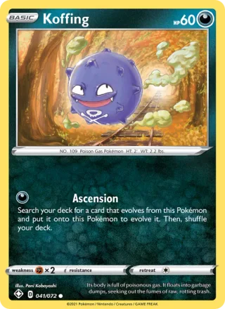 Koffing #41 · Shining Fates Pokémon card