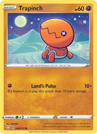 Trapinch #40 · Shining Fates Pokémon card