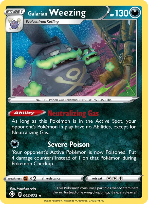 Galarian Weezing full card art