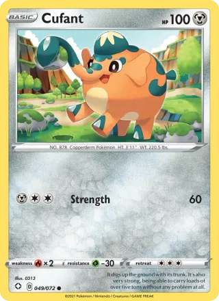 Cufant #49 · Shining Fates Pokémon card