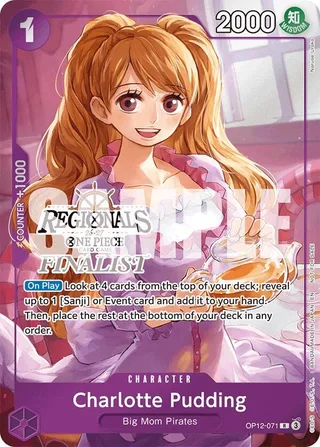 Charlotte Pudding (Regionals Finalist Card Set 26-27) #OP12-071-regionals-finalist-card-set-26-27 · One Piece Promotion Cards One Piece card