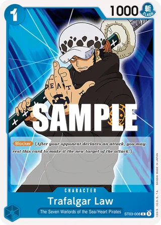 Trafalgar Law #ST03-008 · ST-03: Starter Deck 3 The Seven Warlords of The Sea (Super Pre-Release Edition) One Piece card