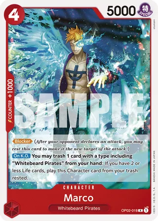 Marco (Promotion Pack 2023) #OP02-018-promotion-pack-2023 · One Piece Promotion Cards One Piece card