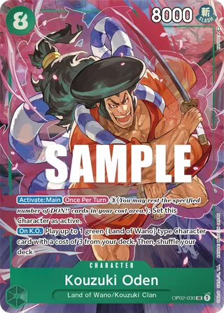 Kouzuki Oden (Alternate Art) #OP02-030-alternate-art · Paramount War One Piece card