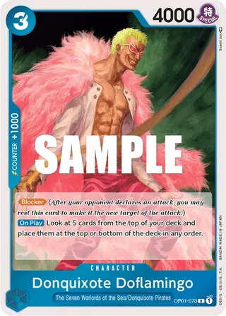 Donquixote Doflamingo #OP01-073 · Romance Dawn One Piece card