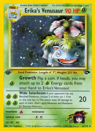 Erika's Venusaur #4 · Gym Challenge Pokémon card