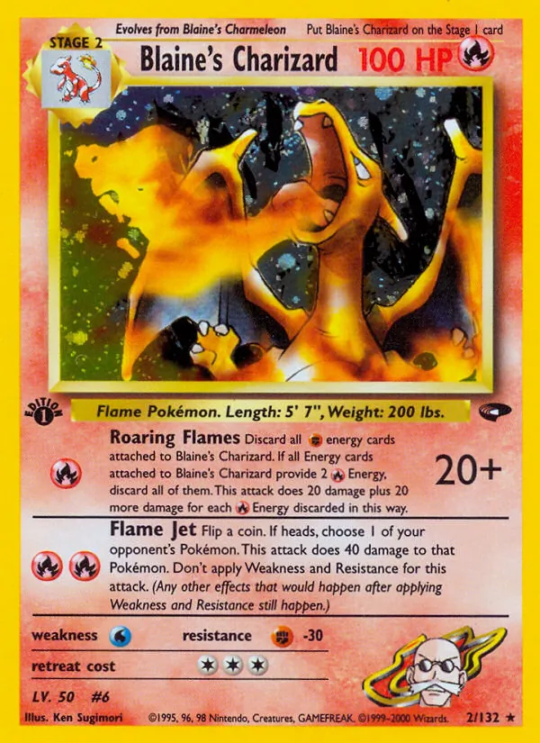 Blaine's Charizard full card art