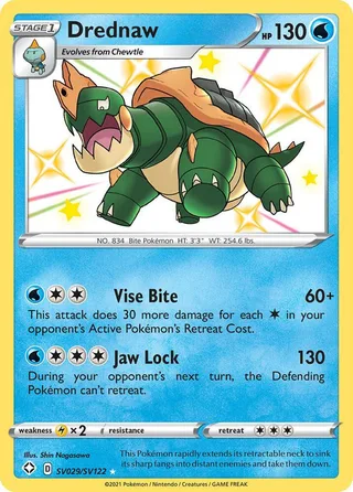 Drednaw #SV029 · Shining Fates Shiny Vault Pokémon card