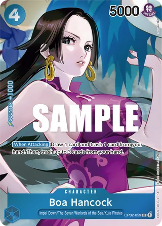 Boa Hancock (Box Topper) #OP02-059-box-topper · Paramount War One Piece card
