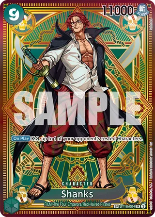 Shanks (SP) #ST16-004-sp · A Fist of Divine Speed One Piece card