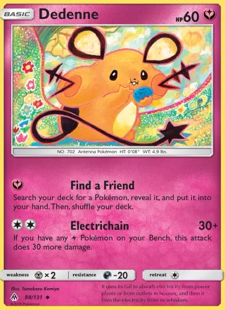 Dedenne #88 · Forbidden Light Pokémon card