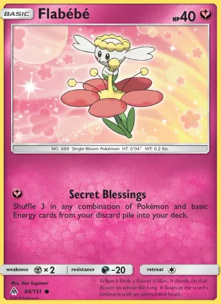 Flabébé #84 · Forbidden Light Pokémon card