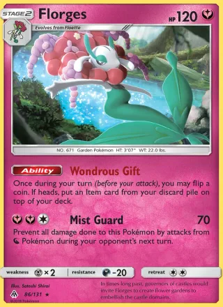 Florges #86 · Forbidden Light Pokémon card