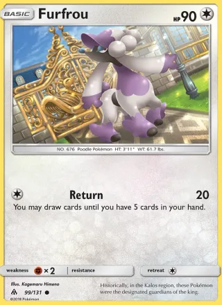 Furfrou #99 · Forbidden Light Pokémon card