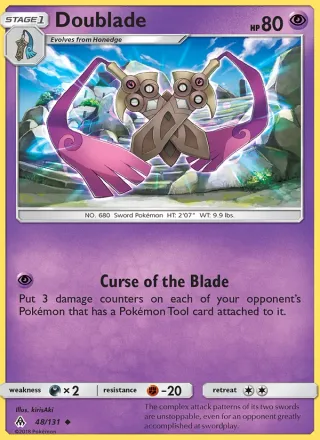 Doublade #48 · Forbidden Light Pokémon card