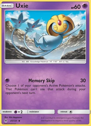 Uxie #41 · Forbidden Light Pokémon card