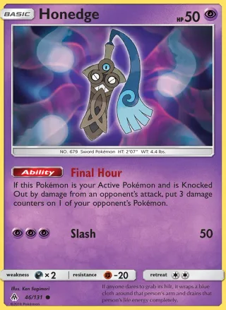 Honedge #46 · Forbidden Light Pokémon card