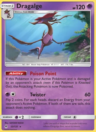 Dragalge #53 · Forbidden Light Pokémon card