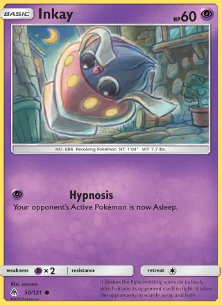 Inkay #50 · Forbidden Light Pokémon card
