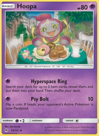 Hoopa #54 · Forbidden Light Pokémon card