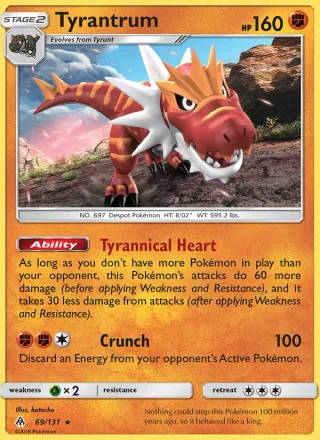 Tyrantrum #69 · Forbidden Light Pokémon card