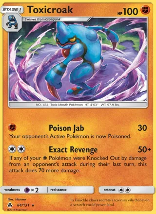 Toxicroak #64 · Forbidden Light Pokémon card