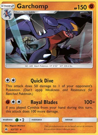 Garchomp #62 · Forbidden Light Pokémon card