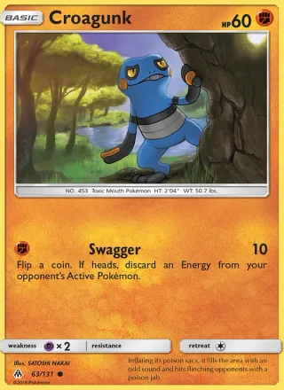 Croagunk #63 · Forbidden Light Pokémon card