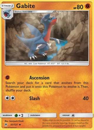 Gabite #61 · Forbidden Light Pokémon card