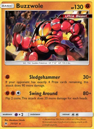Buzzwole #77 · Forbidden Light Pokémon card
