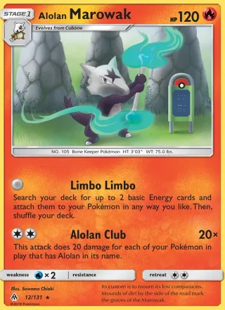 Alolan Marowak #12 · Forbidden Light Pokémon card