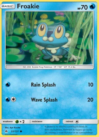 Froakie #22 · Forbidden Light Pokémon card