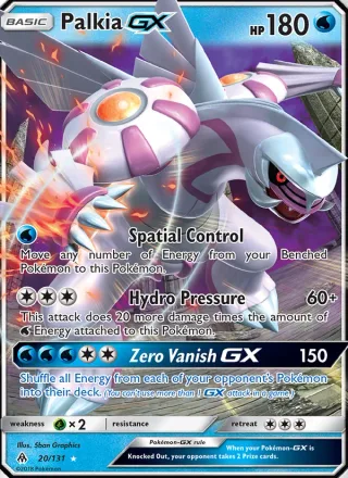 Palkia GX #20 · Forbidden Light Pokémon card