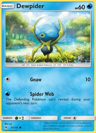 Dewpider #32 · Forbidden Light Pokémon card